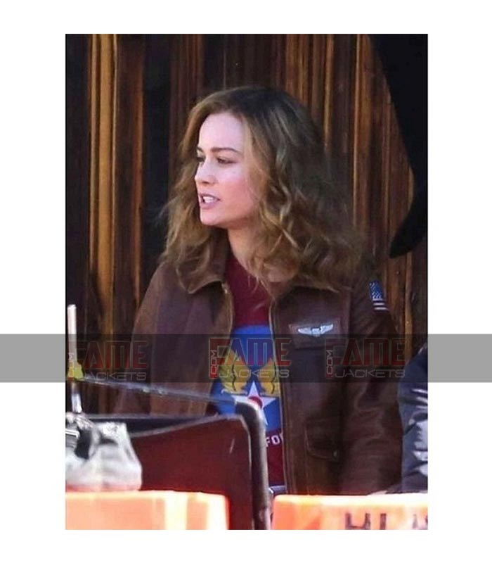 Carol Danvers Bomber Leather Jacket