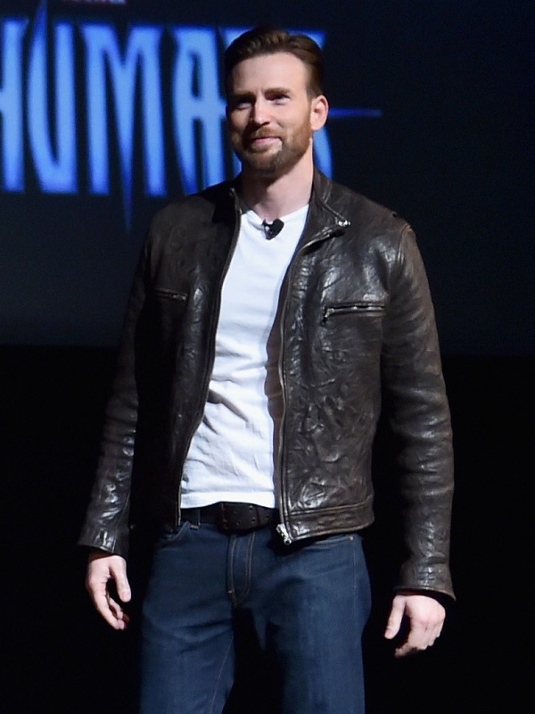 Chris Evans Brown Leather Jacket