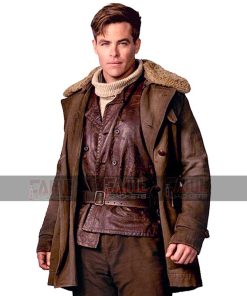 Wonder Woman Jasperz Steve Trevor Brown Cotton Men Winter Coat