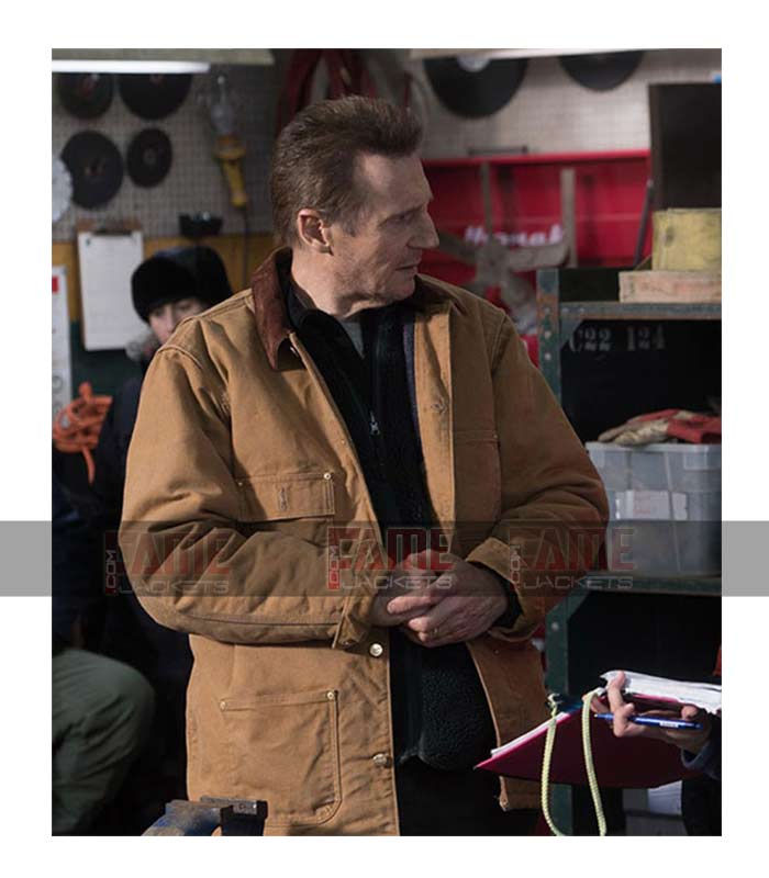 Cold Pursuit Liam Neeson Men's Khaki Cotton Bomber Jacket