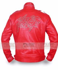 Daft Punk Red Leather Jacket For Men