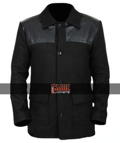 Alternative view of David Beckham Black Wool Winter Coat For Men On Sale