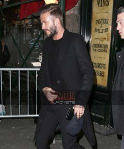 Alternative view of David Beckham Black Wool Winter Coat For Men