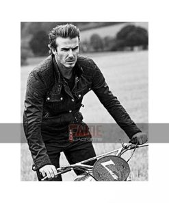 Alternative view of Black Quilted Genuine Leather Jacket For Men