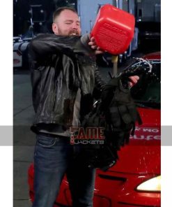 Alternative view of WWE Dean Ambrose Black Leather Biker Jacket