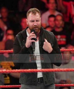 Dean Ambrose WWE Black Denim Hoodie Slim Fit Vest