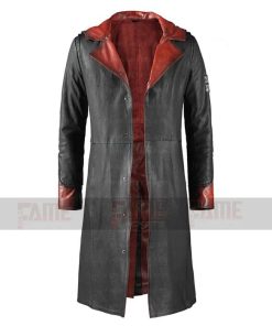 Devil May Cry 5 Dante Black Leather Winter Coat