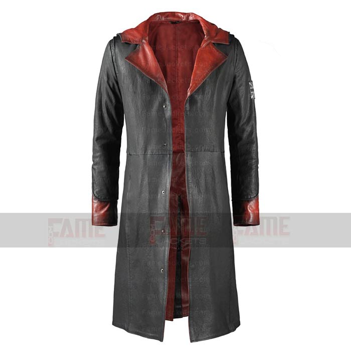 Devil May Cry 5 Dante Black Leather Winter Coat