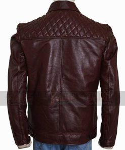 Alternative view of Edge Return Mens Casual Leather Quilted Jacket