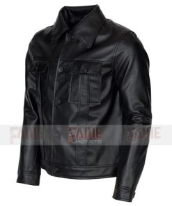 Alternative view of Elvis Presley Black Leather Jacket For Men