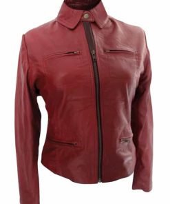 Alternative view of Jennifer Morrison - Emma Swan Once Upon A Time Red Leather Jacket
