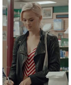 Entanglement Jess Weixler Black Leather Biker Jacket