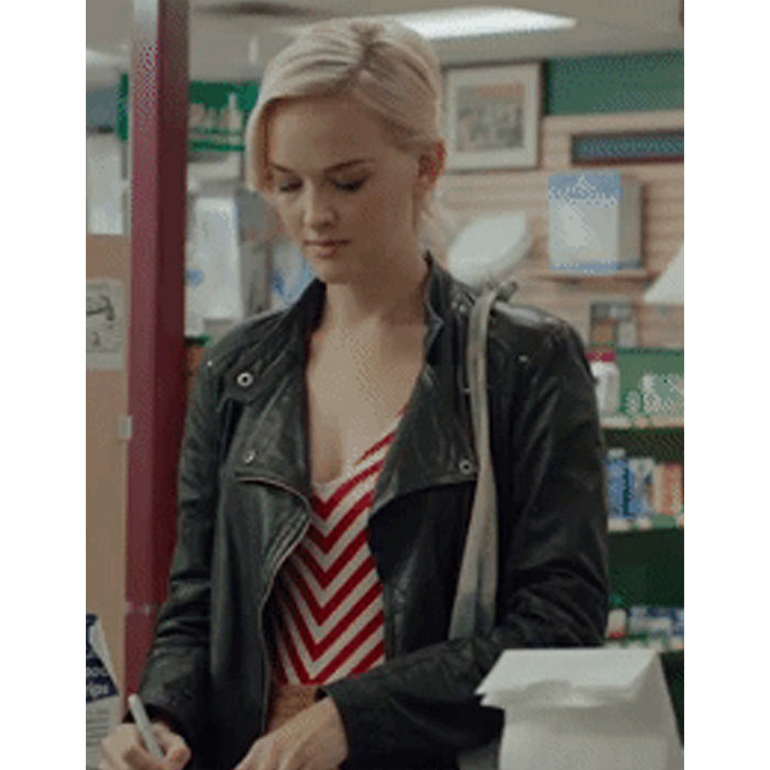 Entanglement Jess Weixler Black Leather Biker Jacket