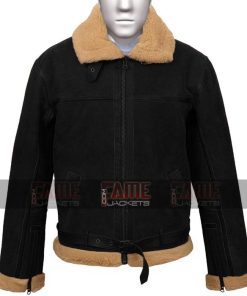 Mens Flying Aviator Suede Leather Jacket