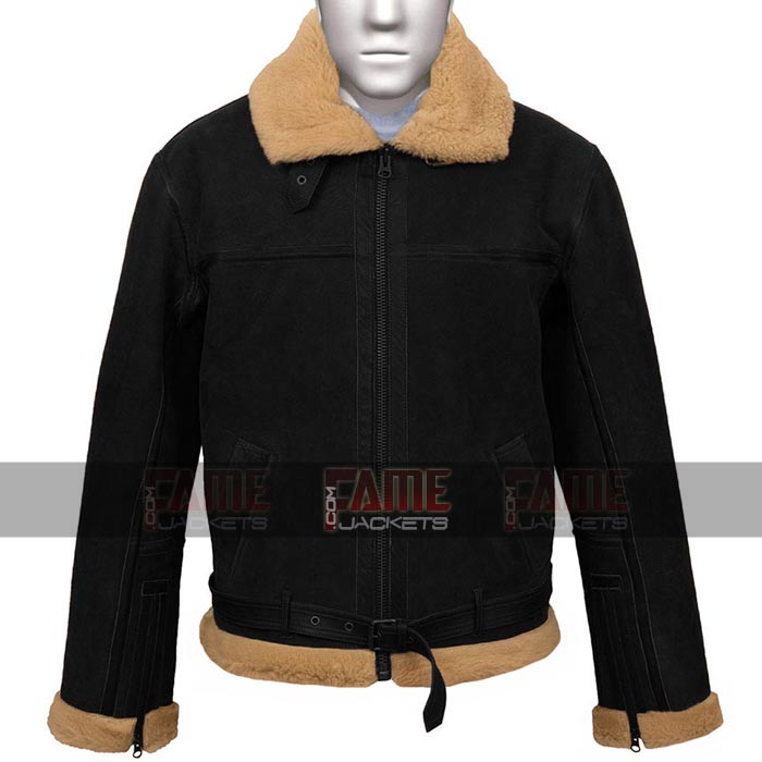 Mens Flying Aviator Suede Leather Jacket