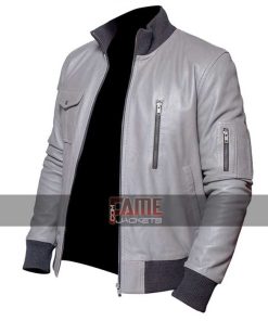 German Flag Grey Luftwaffe Flight Pilots Men, Women Leather Jacket