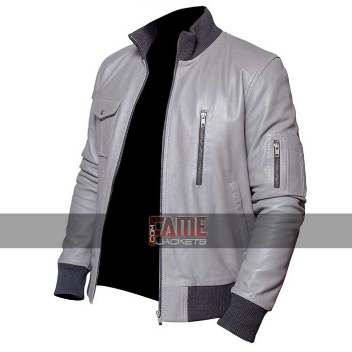 German Flag Grey Luftwaffe Flight Pilots Men, Women Leather Jacket