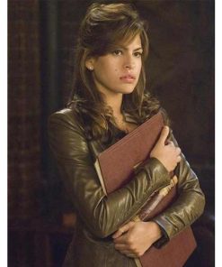 Alternative view of Ghost Rider Eva Mendes Brown Slim Fit Casual Jacket