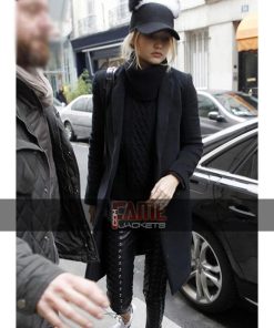 Gigi Hadid Black Wool Outerwear