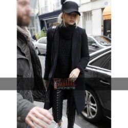 Gigi Hadid Black Wool Outerwear
