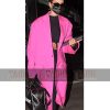 Hailey Bieber Pink Cotton Long Over Sized Coat