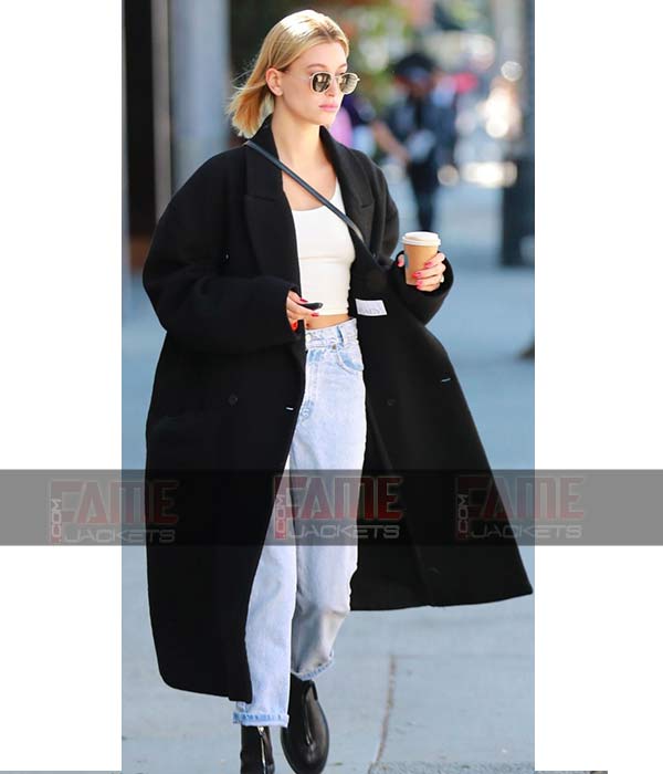 Hailey Rhode Bieber Oversized Long Winter Coat For Women