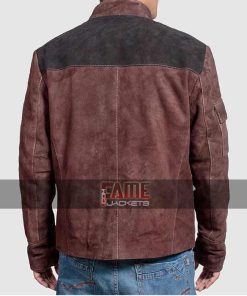 Alternative view of Men's Brown Suede Leather Jacket - Han Solo in Star Wars Story jacket