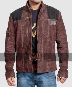 Men's Brown Suede Leather Jacket - Han Solo in Star Wars Story jacket