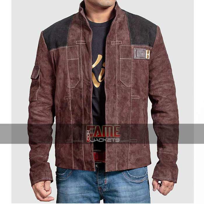 Men's Brown Suede Leather Jacket - Han Solo in Star Wars Story jacket