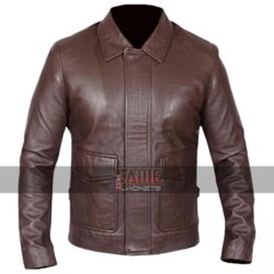 Men's Brown Vintage Genuine Leather Jacket- Indiana Jones