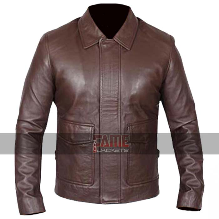 Men's Brown Vintage Genuine Leather Jacket- Indiana Jones