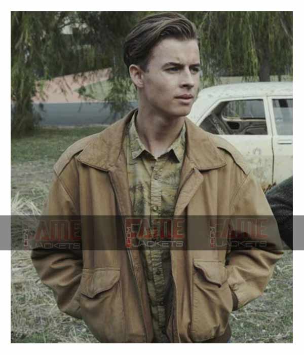 Jack Hooper Go Karts Vintage Leather Bomber Jacket For Men