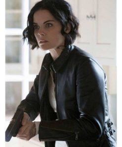 Alternative view of Jaimie Alexander Blindspot Jane Doen Black Leather Jacket