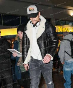 James Franco B3 Shearling Black Real Leather Winter Jacket For Men