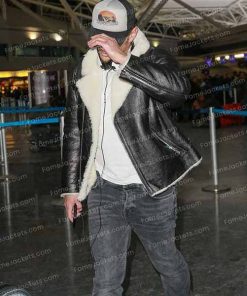 Alternative view of James Franco B3 Shearling Black Real Leather Winter Jacket For Men