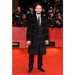 James Franco Men Suede Leather Fur Collar Winter Coat