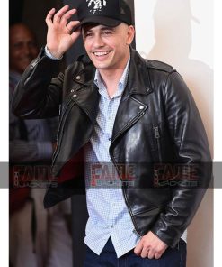 James Franco Zeroville Vikar Black Real Leather Motorcycle Jacket