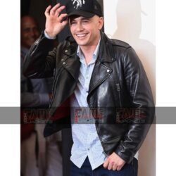 James Franco Zeroville Vikar Black Real Leather Motorcycle Jacket