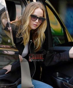 Jennifer Lawrence Black Cotton Jacket