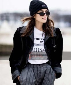 Alternative view of Women's Casual Black Real Suede Leather Coat With Lapel Collar