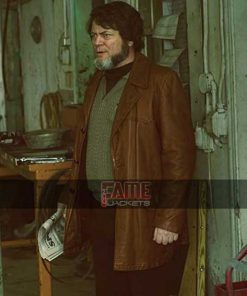 Alternative view of Karl Weathers Fargo TV Series Tan Brown Mens Winter Leather Coat