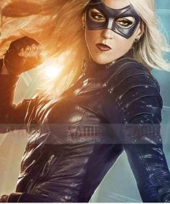 Katie Cassidy Black Canary Leather Slim Fit Jacket Arrow Season 5