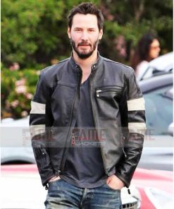 Keanu Reeves Mens Black Motorcycle Jacket