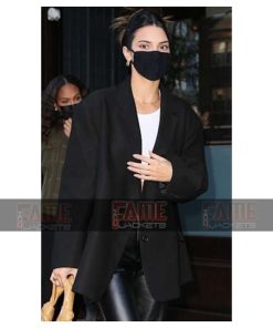 Alternative view of Kendall Jenner Black Tuxedo Cotton Blazer For Women