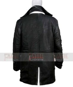 Alternative view of Bane Coat Real Black Leather Fur Coat Of Batman Dark Knight