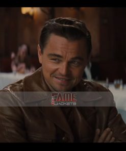 Alternative view of Leonardo DiCaprio Men's Brown Leather Jacket