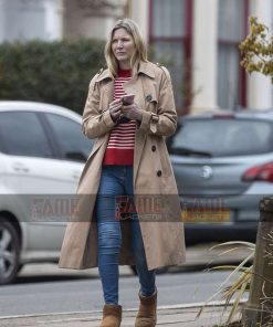 Lisa Faulkner Casual Brown Cotton Coat For Women