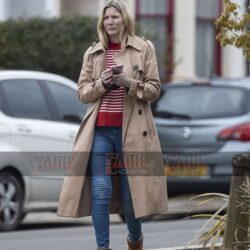 Lisa Faulkner Casual Brown Cotton Coat For Women