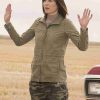 Mary Elizabeth Fargo Women Green Cotton Jacket