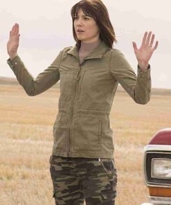 Mary Elizabeth Fargo Women Green Cotton Jacket
